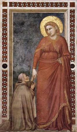 GIOTTO di Bondone Mary Magdalene and Cardinal Pontano Spain oil painting art